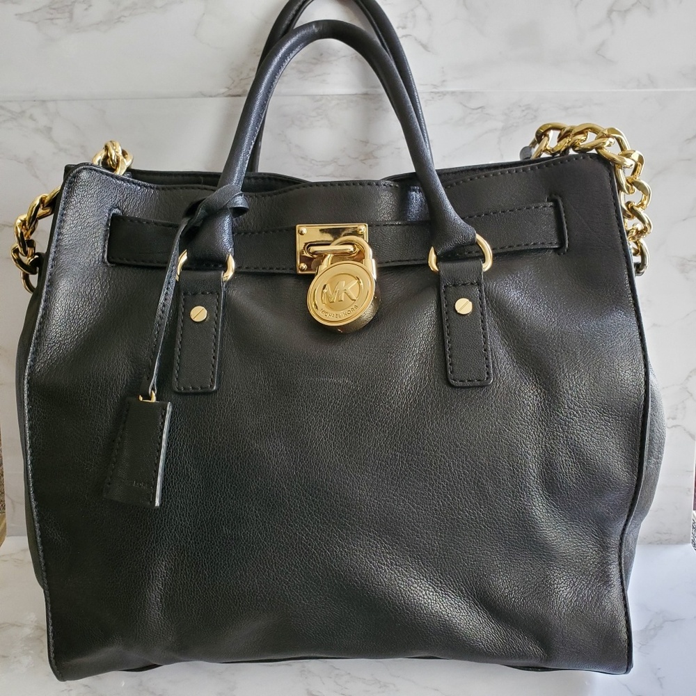 Michael Kors Black Hamilton Large Tote Bag